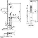 Einsteck-Schwenkriegelschloss für Rohrrahmentüren