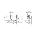 Knaufzylinder asymmetrisch