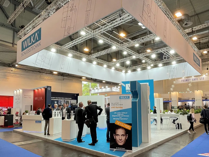 Foto des WILKA Messestands auf der Messe "Security" in Essen 2022