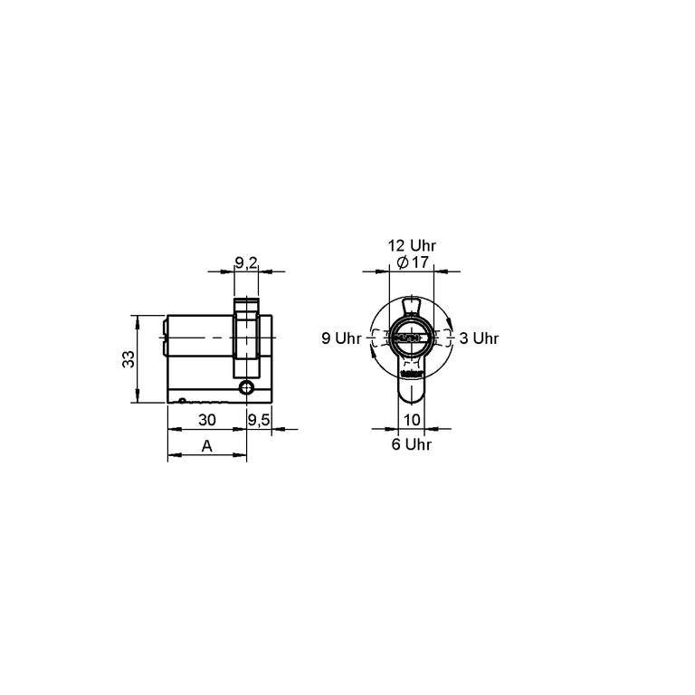 Halbzylinder mit definiertem Freilauf 90°/ 180°/ 270°