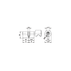 Knaufzylinder asymmetrisch